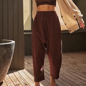 EUC Free People Thora Harem pants in chocolate love